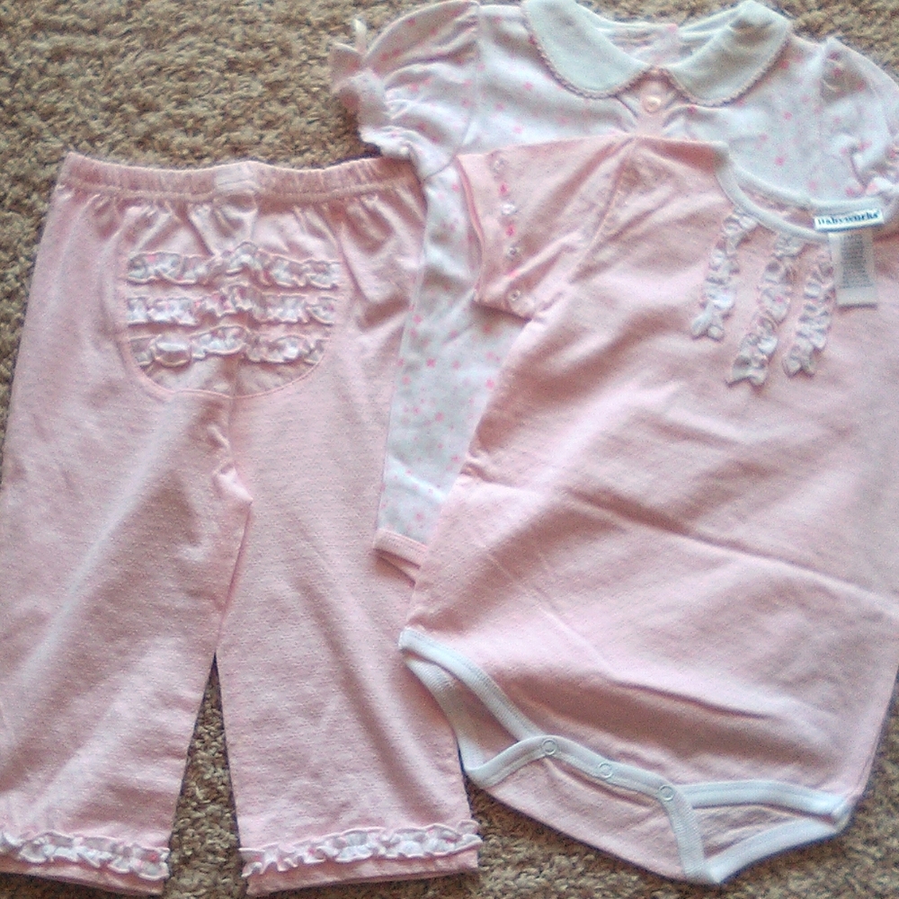 Baby girl 3pc outfit sz 12 months